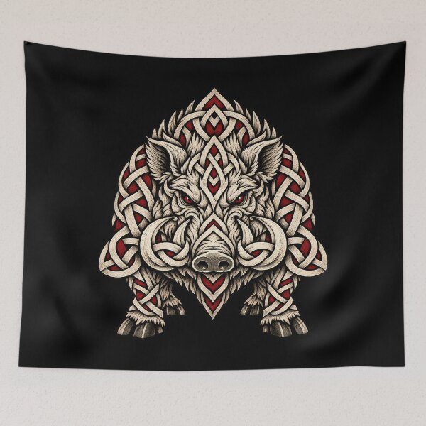 Item preview, Boar with a knotted shield - Celtic emblem of courage designed and sold by lAnJefurtifeu.