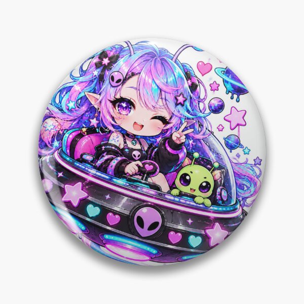 Item preview, Cosmic Cutie – Chibi Alien UFO Adventure designed and sold by Kubbykat.