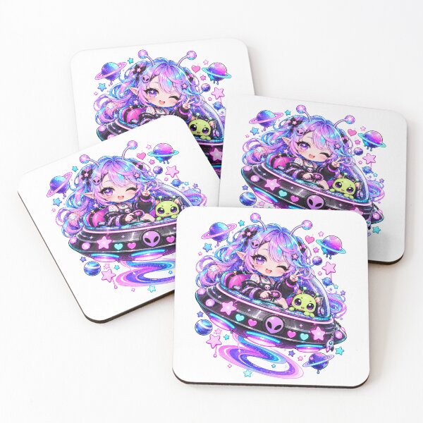 Item preview, Cosmic Cutie – Chibi Alien UFO Adventure designed and sold by Kubbykat.