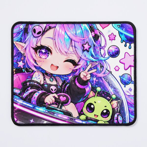 Item preview, Cosmic Cutie – Chibi Alien UFO Adventure designed and sold by Kubbykat.