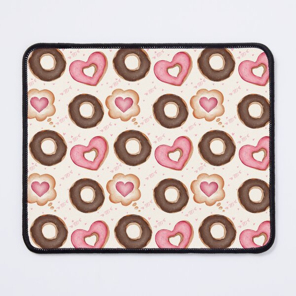 Item preview, Chocolate Donuts and Sweet Hearts Pattern designed and sold by DigiBlossom.