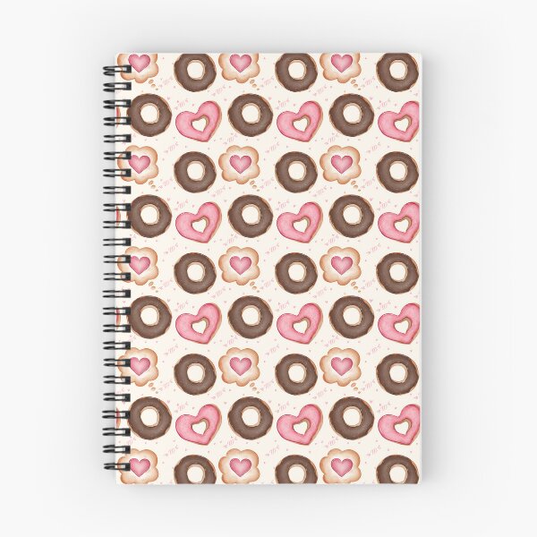 Item preview, Chocolate Donuts and Sweet Hearts Pattern designed and sold by DigiBlossom.