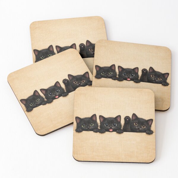 Item preview, Curious black cats designed and sold by KingsArtworx 2.