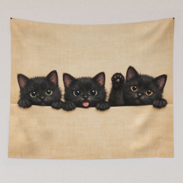 Item preview, Curious black cats designed and sold by KingsArtworx 2.
