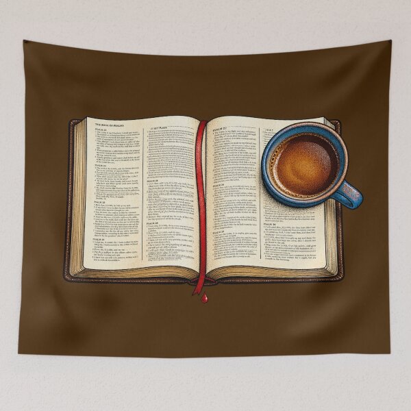 Item preview, Open Bible and Morning Coffee Devotional Art designed and sold by Francisbb.
