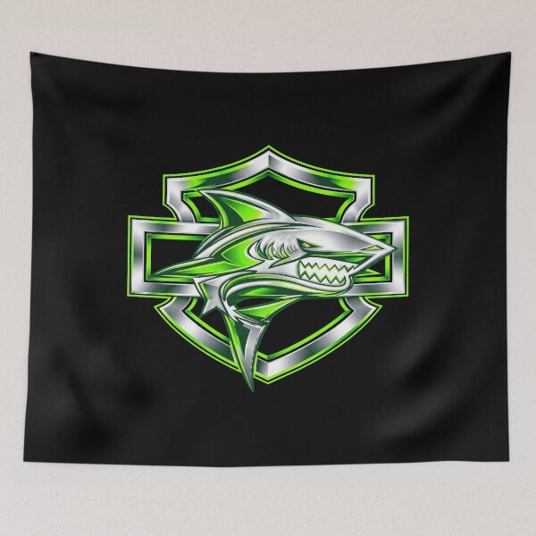 Item preview, Lime Green Shark Logo designed and sold by ArtSantosv.