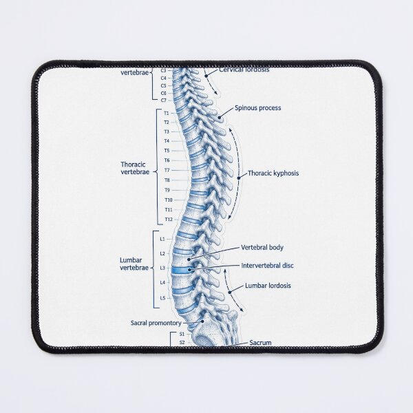 Item preview, Anatomy Vertebral Column Blueprint Physical Therapy Sticker designed and sold by isokinetic.