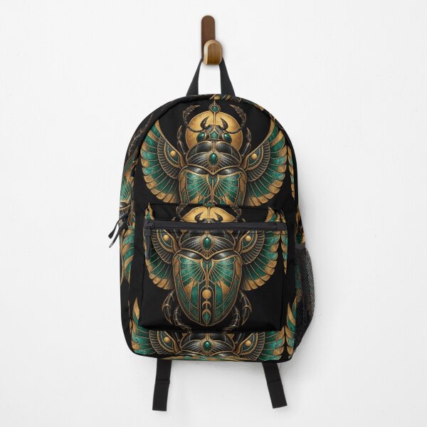 Item preview, Egyptian Scarab Eternal Motion Gold Emerald Emblem designed and sold by AnadAA.