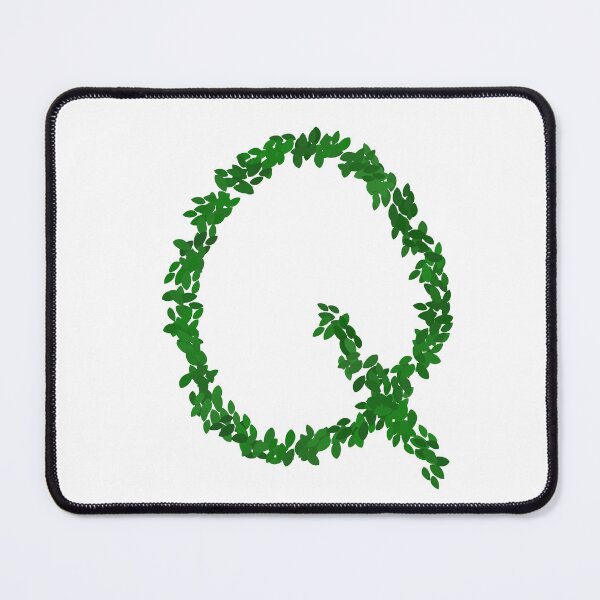 Item preview, Botanical Letter Q - Green Leaf Monogram Initial designed and sold by iampaulmorris.