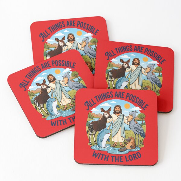 Item preview, Quirky Animals & Jesus Illustration designed and sold by FrozenFits.