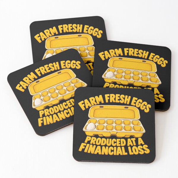 Item preview, Farm Fresh Eggs Produced at a Financial Loss Funny Chicken Farmer Homestead Humor designed and sold by 76Valeria.
