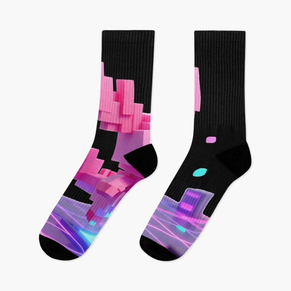 Item preview, 3D Voxel Axolotl Cyberpunk Gamer Art designed and sold by Thompika.