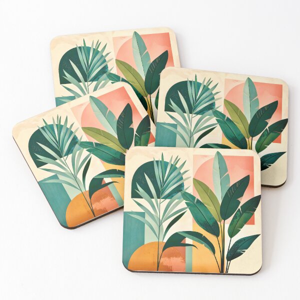 Item preview, Boho Terracotta Geometric Leaf Relief designed and sold by Vicky Brago-Mitchell®.