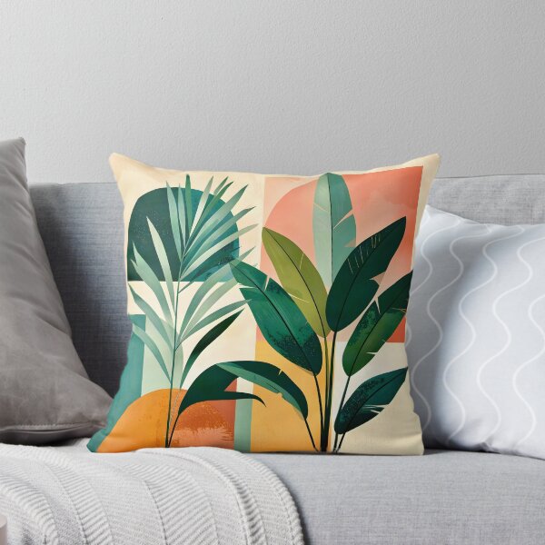 Item preview, Boho Terracotta Geometric Leaf Relief designed and sold by Vicky Brago-Mitchell®.