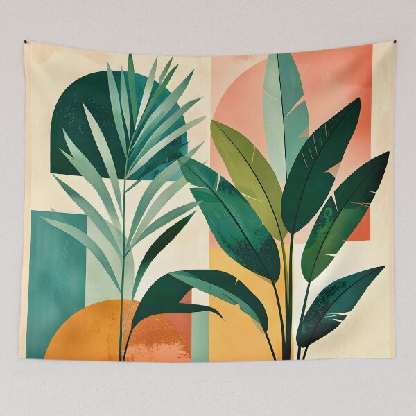 Item preview, Boho Terracotta Geometric Leaf Relief designed and sold by Vicky Brago-Mitchell®.