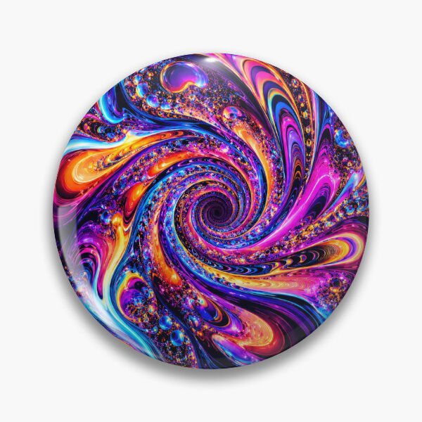 Item preview, Psychedelic Neon Liquid Swirl Trippy Fractal Art designed and sold by BloomOfDesign.