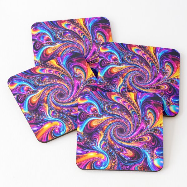 Item preview, Psychedelic Neon Liquid Swirl Trippy Fractal Art designed and sold by BloomOfDesign.