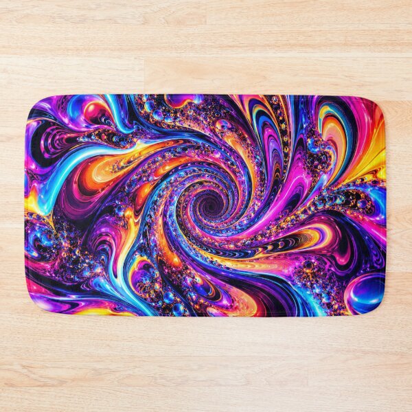 Item preview, Psychedelic Neon Liquid Swirl Trippy Fractal Art designed and sold by BloomOfDesign.