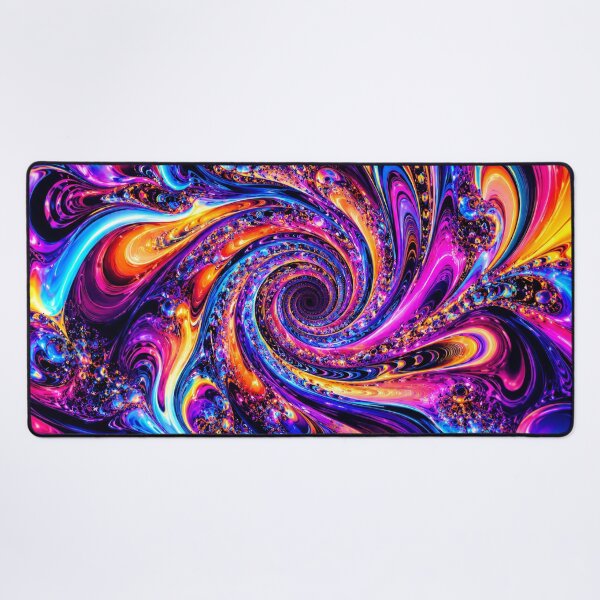 Item preview, Psychedelic Neon Liquid Swirl Trippy Fractal Art designed and sold by BloomOfDesign.