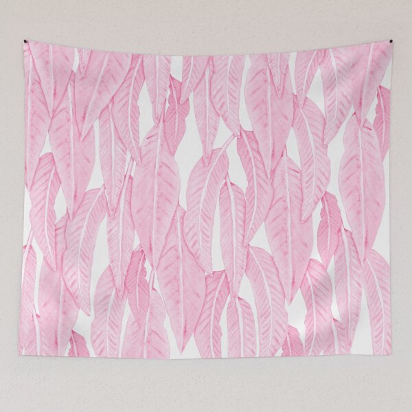 Item preview, Australian Leaves Pastel Pink White designed and sold by wildredhead.