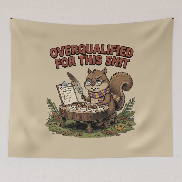 Item preview, Overqualified squirrel designed and sold by design-rebell.