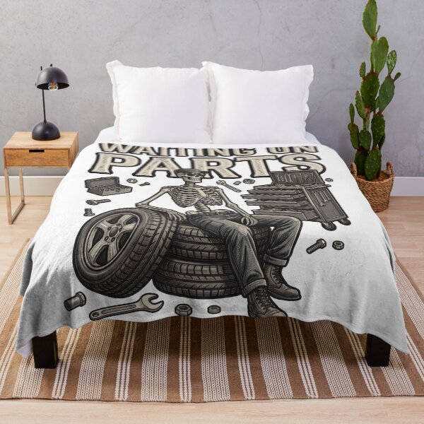 Item preview, Waiting On Parts Skeleton Automobile Repair Graphic designed and sold by ArtDesignTp.