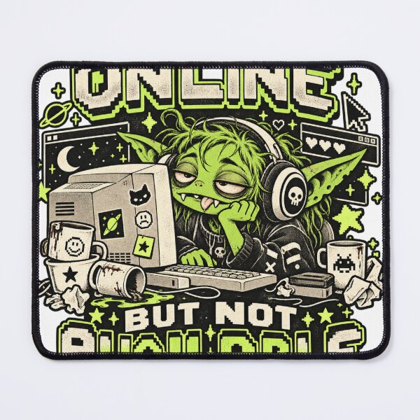 Item preview, Overworked Goblin Gamer – Funny Nerdy Computer Art designed and sold by jankizkhan.