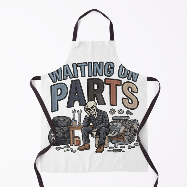 Item preview, Waiting On Parts Funny Car Repair Skeleton Mechanic designed and sold by ArtDesignTp.