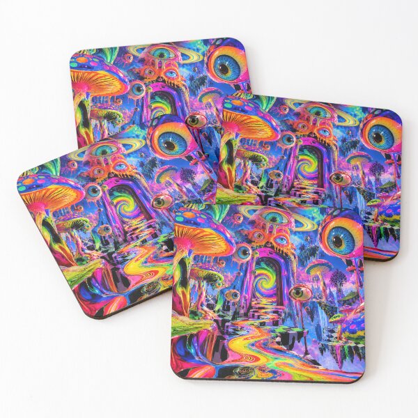 Item preview, Psychedelic Mushroom Eyeball Portal Trippy Cosmic Surreal Art designed and sold by BloomOfDesign.