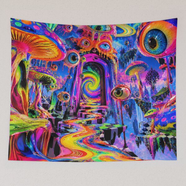 Item preview, Psychedelic Mushroom Eyeball Portal Trippy Cosmic Surreal Art designed and sold by BloomOfDesign.