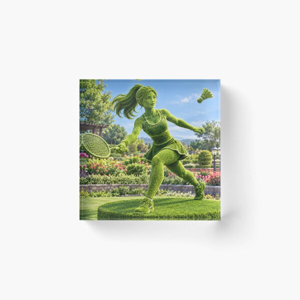 Item preview, Grass Badminton Player  designed and sold by AwesomeDigiShop.