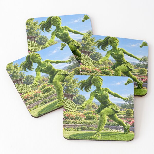 Item preview, Grass Badminton Player  designed and sold by AwesomeDigiShop.