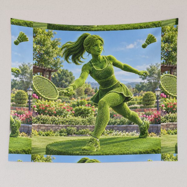 Item preview, Grass Badminton Player  designed and sold by AwesomeDigiShop.