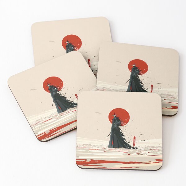 Item preview, Dark Samurai Red Sun Minimalist Art designed and sold by Lunat1kk.