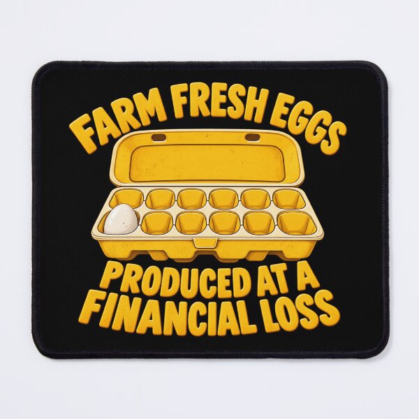 Item preview, Farm Fresh Eggs Produced at a Financial Loss Funny Chicken Farmer Homestead Humor designed and sold by beoldfashioned.