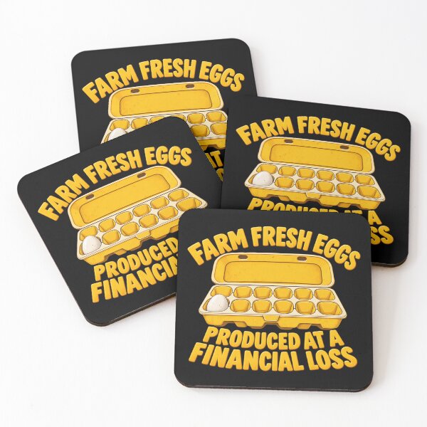 Item preview, Farm Fresh Eggs Produced at a Financial Loss Funny Chicken Farmer Homestead Humor designed and sold by beoldfashioned.