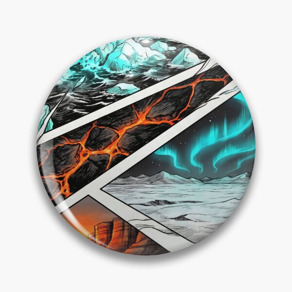 Item preview, Fire & Ice Fantasy Landscape designed and sold by ElagoozArt.