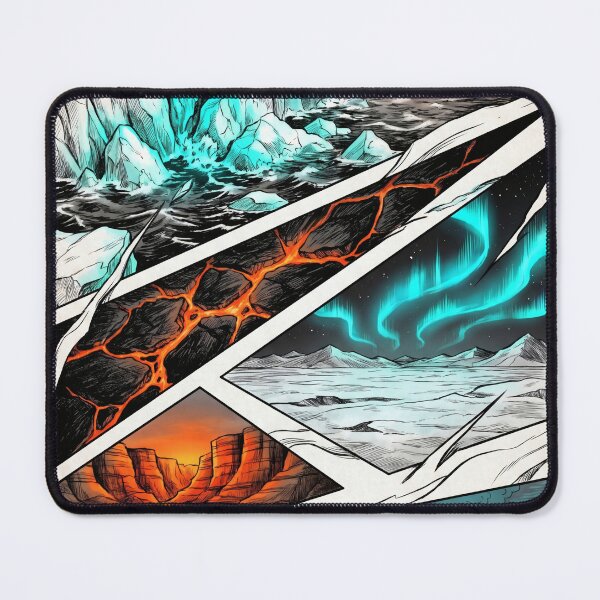 Item preview, Fire & Ice Fantasy Landscape designed and sold by ElagoozArt.