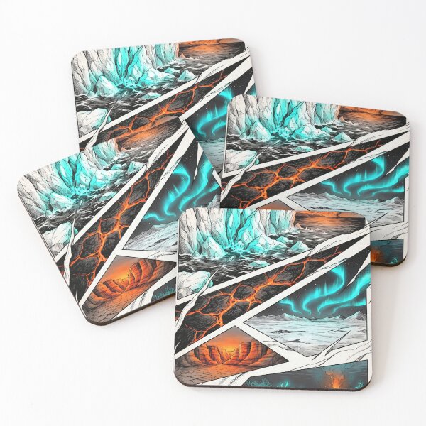 Item preview, Fire & Ice Fantasy Landscape designed and sold by ElagoozArt.
