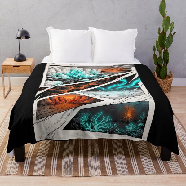 Item preview, Fire & Ice Fantasy Landscape designed and sold by ElagoozArt.