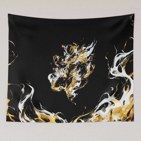 Item preview, Golden Flame Elemental Abstract Art designed and sold by Lunat1kk.