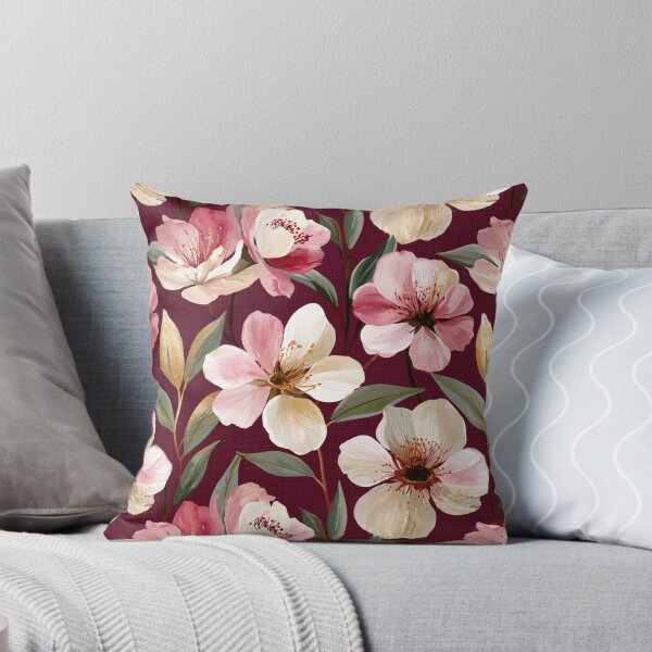 Item preview, Burgundy Blush Botanical Floral Pattern designed and sold by haleymaree.