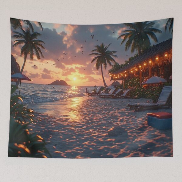 Item preview, Golden Hour Tiki Paradise designed and sold by CreekSideCreat.