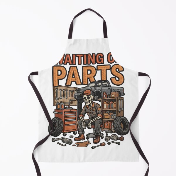 Item preview, Waiting On Parts Car Mechanic Skeleton Graphic designed and sold by ArtDesignTp.
