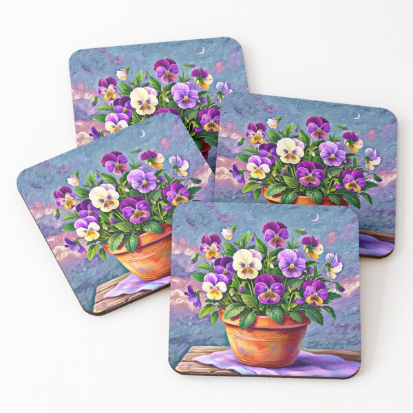 Item preview, Moonlit Pansy Garden designed and sold by Anas Arts.