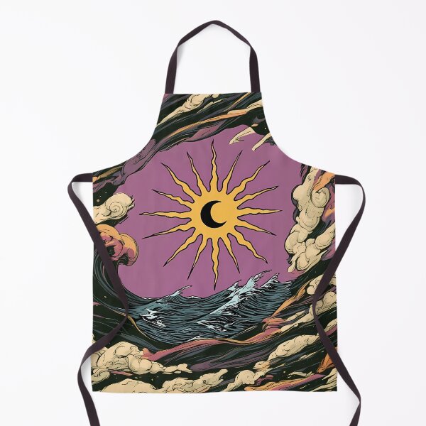 Item preview, Celestial Sun Moon Eye Mystical Ocean Art designed and sold by Lunat1kk.