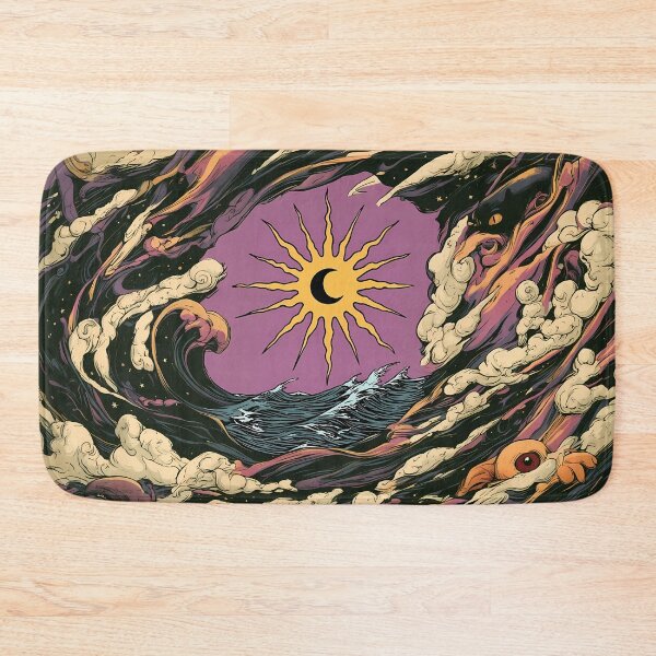 Item preview, Celestial Sun Moon Eye Mystical Ocean Art designed and sold by Lunat1kk.