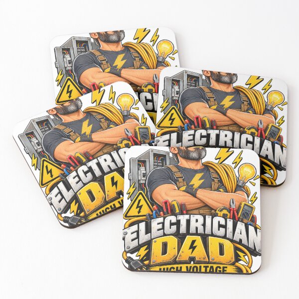 Item preview, Electrician Dad – High Voltage Low Patience Funny Electrician Gift designed and sold by Kilzawa.
