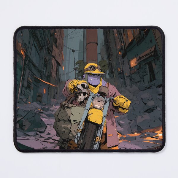 Item preview, Post Apocalyptic Blue Mutant Biker Motorcycle Art designed and sold by Lunat1kk.