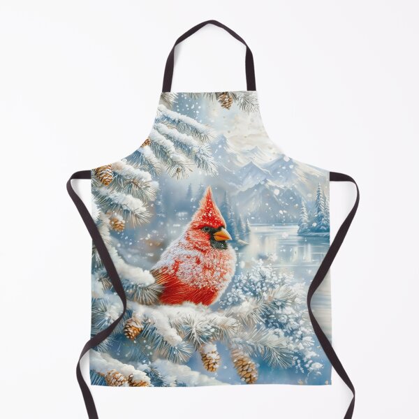 Item preview, Red Cardinal in a Snowy Winter Wonderland Forest Landsc designed and sold by MargaretWiktor.